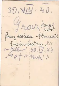 6287 -  - Aufnahme Mann , Notiz rückseitig v. 1940
