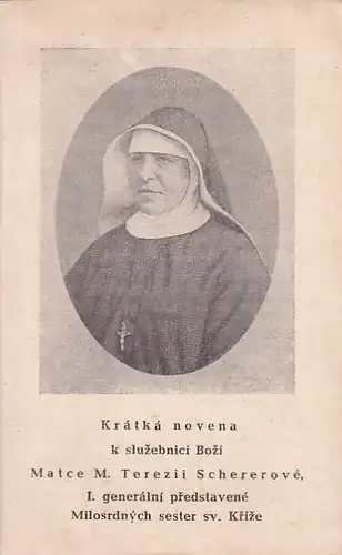 6293 - Tschechoslowakei - Heiligenbild , Kratka novena , Matce M. Terezii Schererove