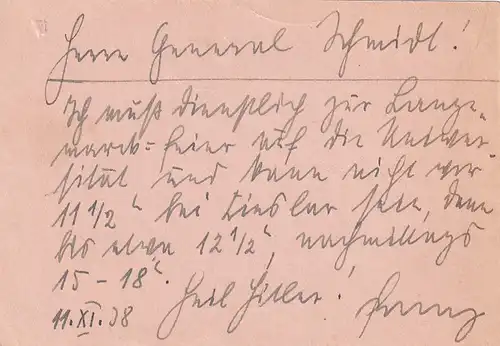 6299 - Österreich - Notiz v. 1938