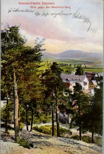 6321 - Tschechoslowakei - Czech , Habstein , Blick gegen den Maschwitz Berg - gelaufen 1908