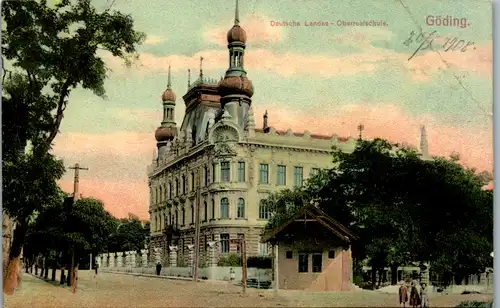 6351 - Tschechoslowakei - Czech , Göding , Hodonin , Deutsche Landes Oberrealschule - gelaufen 1908