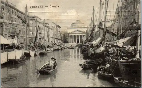 6367 - Italien - Trieste , Canale , Schiff , Boot - gelaufen 1910