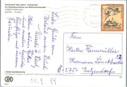 6388 - Kärnten - Feldkirchen , Feriendorf , Maltschachersee - gelaufen 1999