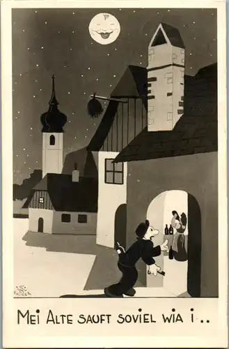 6430 -  - Humor , Mei Alte sauft soviel wia i - gelaufen 1942