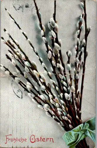 6461 -  - Fröhliche Ostern , Palmkätzchen - gelaufen 1909