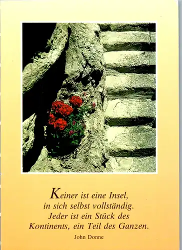 6472 -  - Motiv , Blumen , Steinmauer - gelaufen 2001