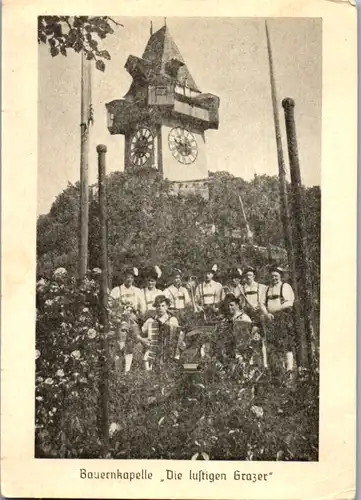 6477 - Steiermark - Graz , Bauernkapelle Die lustigen Grazer , Schloßberg - nicht gelaufen