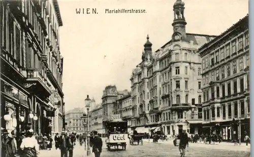 6492 - Wien - Mariahilferstraße Partie Straßenansicht - gelaufen 1908