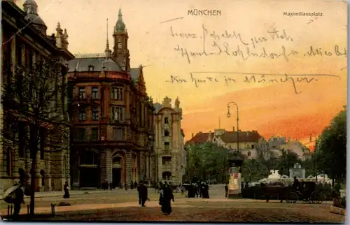 6502 - Deutschland - München , Maximiliansplatz - gelaufen 1903