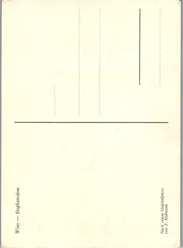 6507 - Wien - Stephansdom , nach einem Originalphoto von F. Hubmann - nicht gelaufen