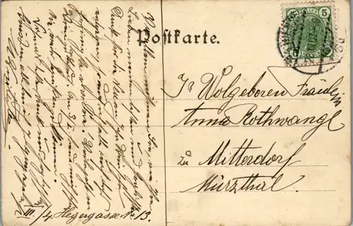 6508 - Wien - Rathaus , Reliefkarte - gelaufen 1907