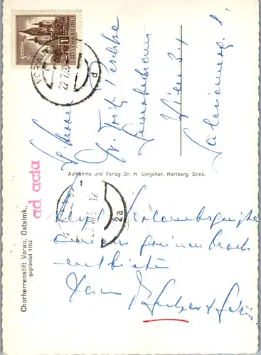 6547 - Steiermark - Vorau , Chorherrenstift - gelaufen 1960