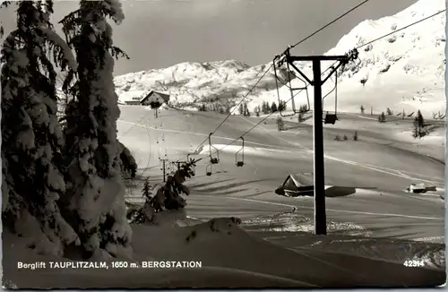 6554 - Steiermark - Tauplitzalm , Berglift , Bergstation , Sessellift - gelaufen 1962