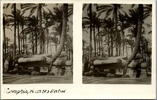 6574 - Ägypten - Memphis , Ramsesstatue , Ramses - nicht gelaufen