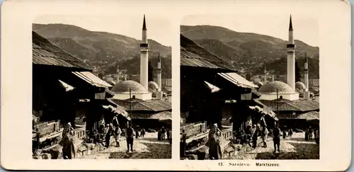 6613 - Bosnien und Herzegovina - Sarajevo , Marktszene