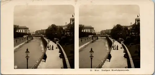 6635 - Österreich - Wien , Stadtpark , Wienflußpromenade v. 1909