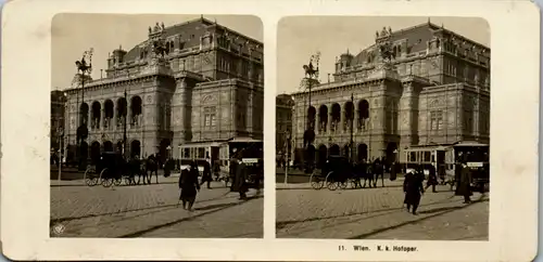 6638 - Österreich - Wien , K. k. Hofoper , Straßenpartie