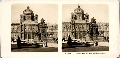 6639 - Österreich - Wien , K. k. Hof Museum mit Theresia Monument v. 1909