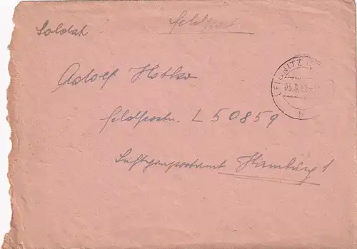 6667 - Österreich - Feldpost , Brief , Leibnitz - Hamburg -  1942