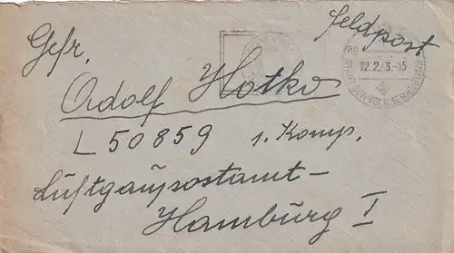 6671 - Österreich - Feldpost , Brief , Graz - Hamburg -  1943