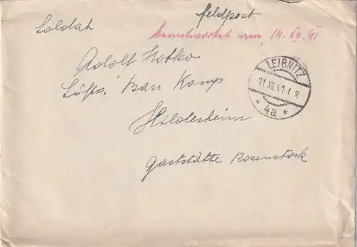 6673 - Österreich - Feldpost , Brief , Kaindorf , Leibnitz - Hildesheim -  1941