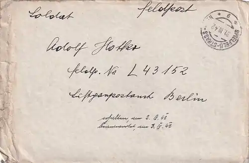 6674 - Österreich - Feldpost , Brief , Leibnitz - Berlin -  1942