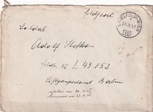 6675 - Österreich - Feldpost , Brief , Leibnitz - Berlin -  1942