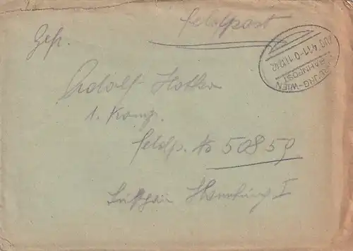 6686 - Österreich - Feldpost , Brief , Leibnitz - Hamburg , Bahnpost Zug 411 -  1942