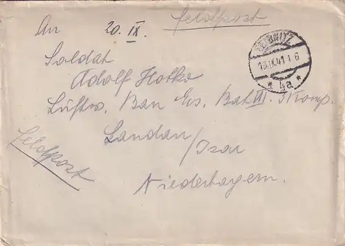 6690 - Österreich - Feldpost , Brief , Kaindorf Leibnitz -  Landau , Isar , Niederbayern -  1941