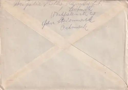 6690 - Österreich - Feldpost , Brief , Kaindorf Leibnitz -  Landau , Isar , Niederbayern -  1941