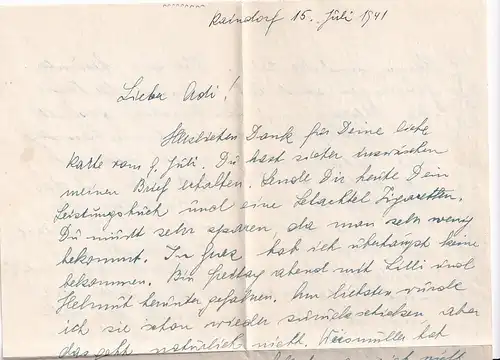 6694 - Österreich - Feldpost , Brief , Kaindorf Leibnitz - Landau , Isar , Niederbayern -  1941