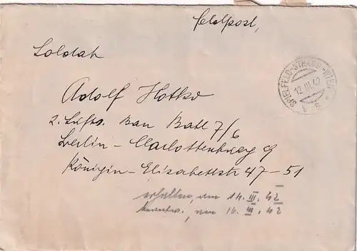 6695 - Österreich - Feldpost , Brief , Graz - Berlin Charlottenburg -  1942