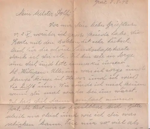 6702 - Österreich - Feldpost , Brief , Graz - Berlin -  1942