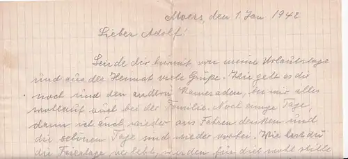 6707 - Österreich - Feldpost , Brief , Moers - Hildesheim -  1942