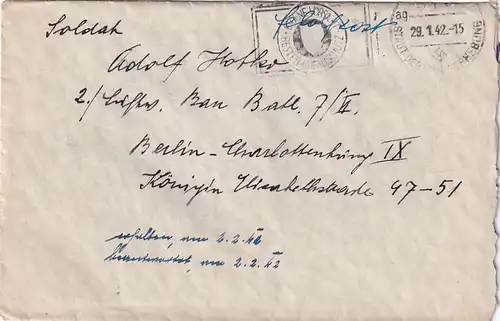 6711 - Österreich - Feldpost , Brief , Graz - Berlin Charlottenburg -  1942