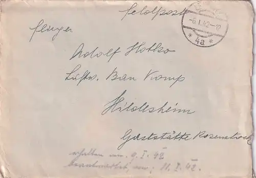 6712 - Österreich - Feldpost , Brief , Leibnitz - Hildesheim -  1942
