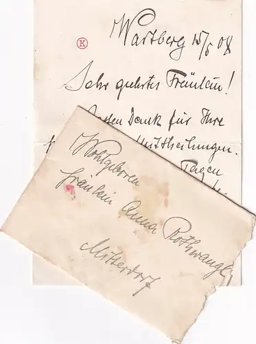 6743 - Österreich - Brief 1908 , Wartberg - Mitterdorf im Mürztal