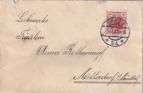 6748 - Österreich - Brief 1903 , Graz - Mitterdorf im Mürztal , leer