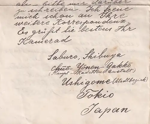 6750 - Österreich - Brief Tokio 1906