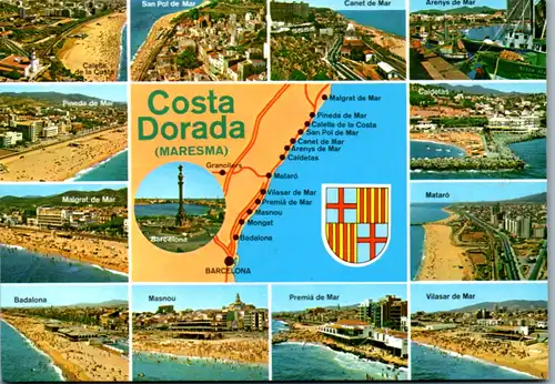 6783 - Spanien - Spain , Costa Dorada , Maresma , Mehrbildkarte - nicht gelaufen