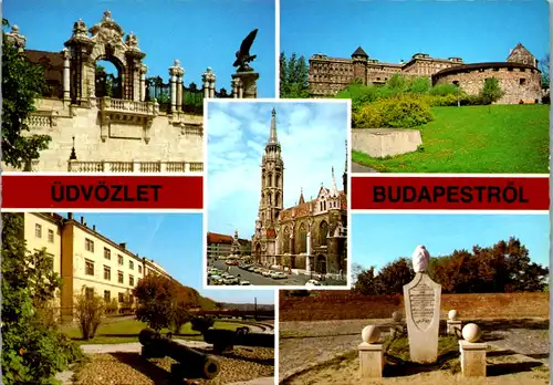6835 - Ungarn - Budapest , Üdvözlet Budapestrol , Mehrbildkarte - nicht gelaufen