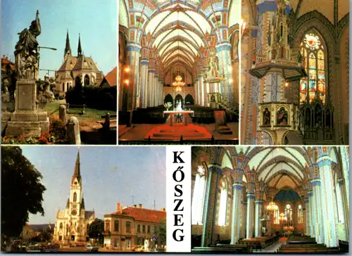 6840 - Ungarn - Köszeg , A köszegi Jézus Szíve templon , Mehrbildkarte - nicht gelaufen