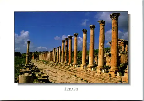 6874 - Jordanien - Jerash , Colonnade of the Cardo Maximus  - nicht gelaufen