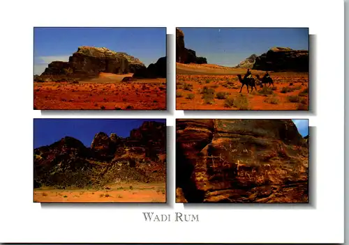 6875 - Jordanien - Wadi Rum , Rock formations of the desert - nicht gelaufen