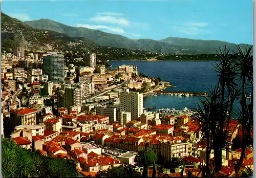 6883 - Monaco - Principauté de Monaco , Vue Générale sur Monte Carlo au fond le Cap Martin et l'Italie - nicht gelaufen
