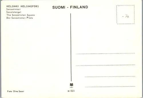 6888 - Finnland - Helsinki Helsingfors , Sennatintori , Square , Platz - nicht gelaufen