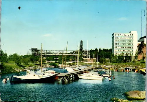 6892 - Schweden - Stockholm , Hässelby Strand , Bathamnen med kraftvärmeverker - gelaufen 1966