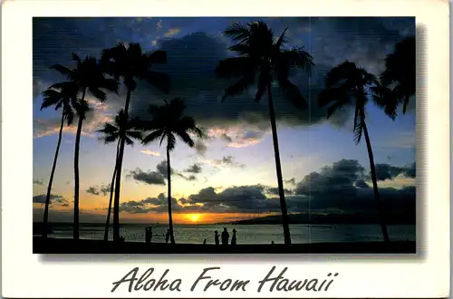 6914 - USA - Hawaii , Sonnenuntergang - gelaufen 1996