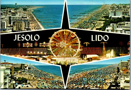 6936 - Italien - Jesolo , Lido , Strand , Mehrbildkarte - nicht gelaufen