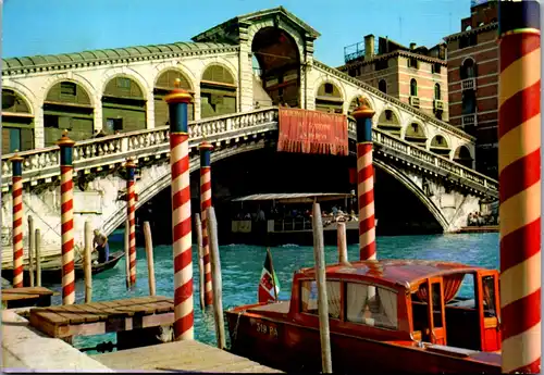 6940 - Italien - Venezia , Ponte di Rialto , Brücke - nicht gelaufen